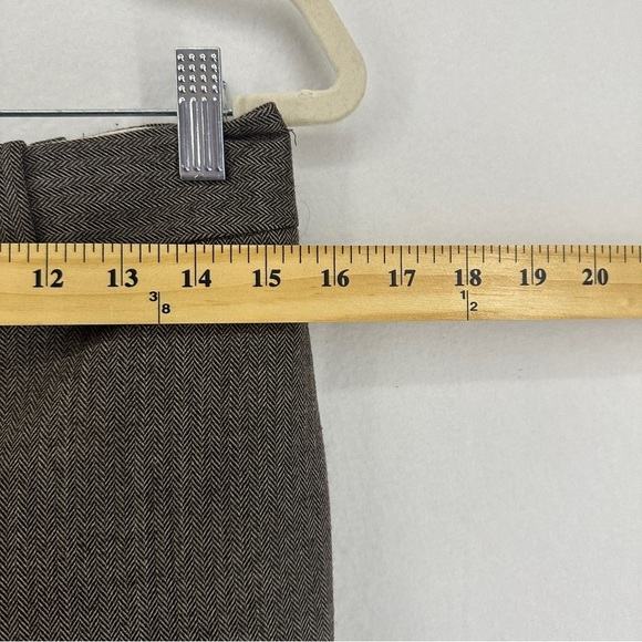 Ann Taylor Womens Dress Career Pants Gray Herringbone Wool Blend Size 4 - Picture 3 of 11